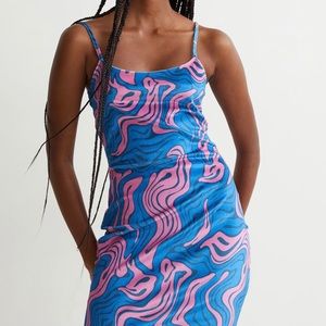 H&M Velour Style Slip Mini Dress XL